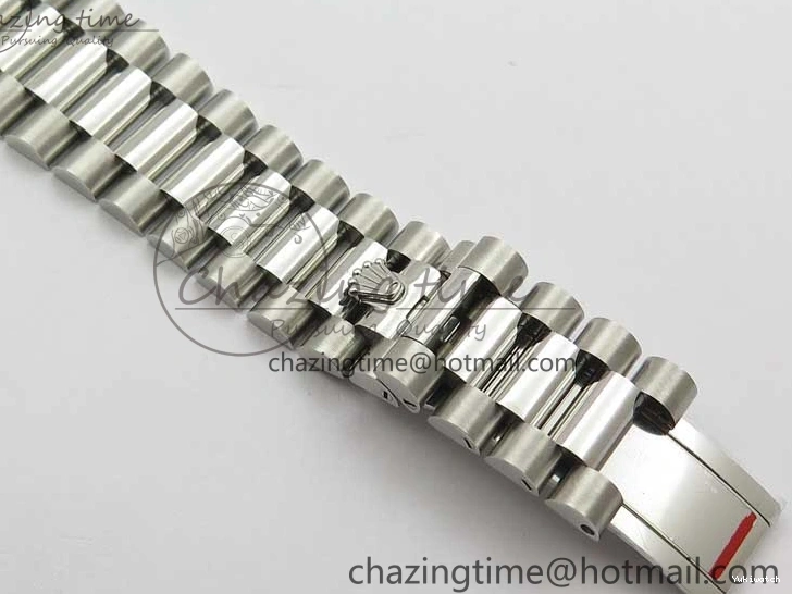 40mm Dial 904 President Ice on Markers T 228239 Blue Crystal SS A2836 Bracelet Dial New SS Version BP Day-Date 0330